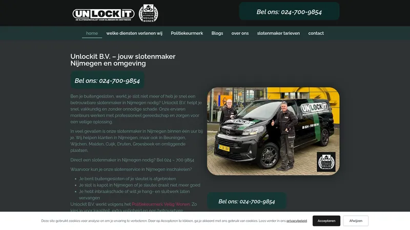 Website van Unlockit B.V.