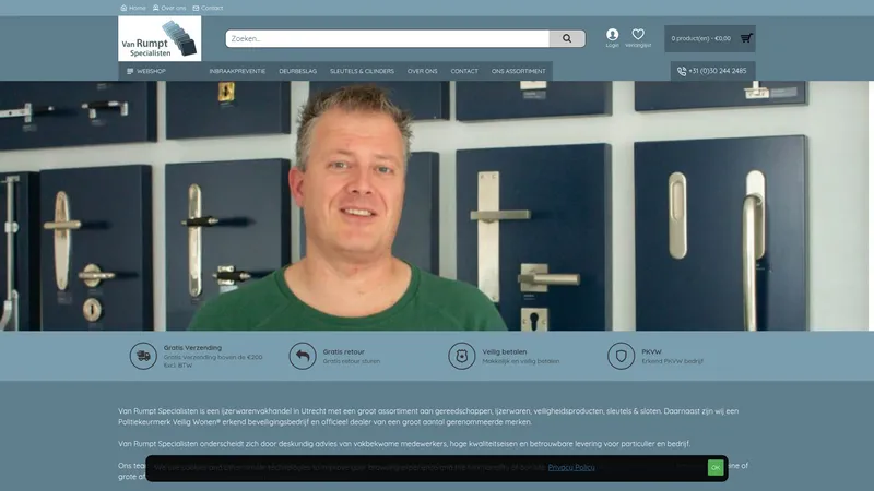 Website van Van Rumpt Specialisten