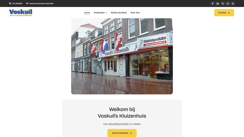 Website van Voskuil slot en sleutelspecialist